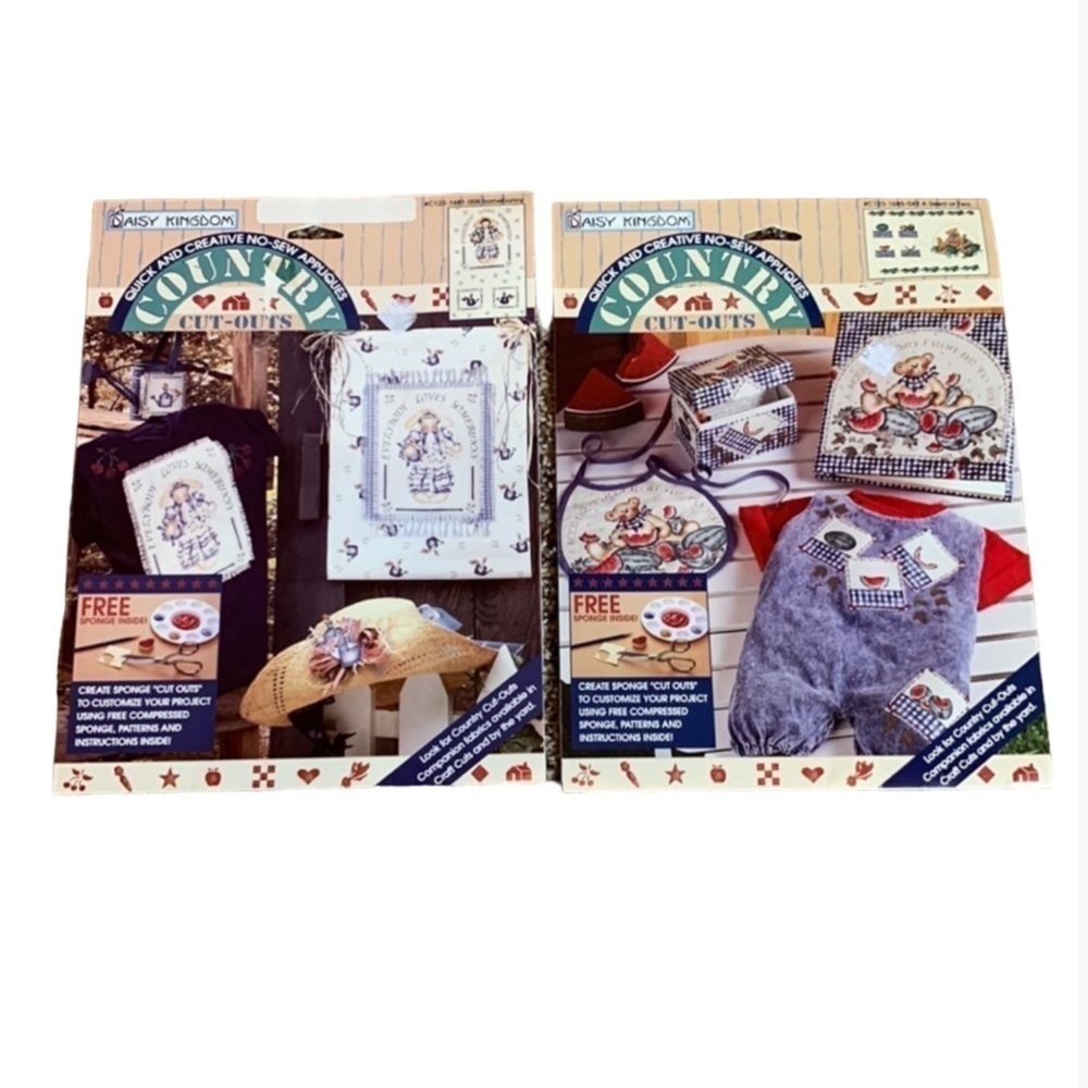 Daisy Kingdom Country Cut-Outs No Sew Fabric Applique 2 packages New